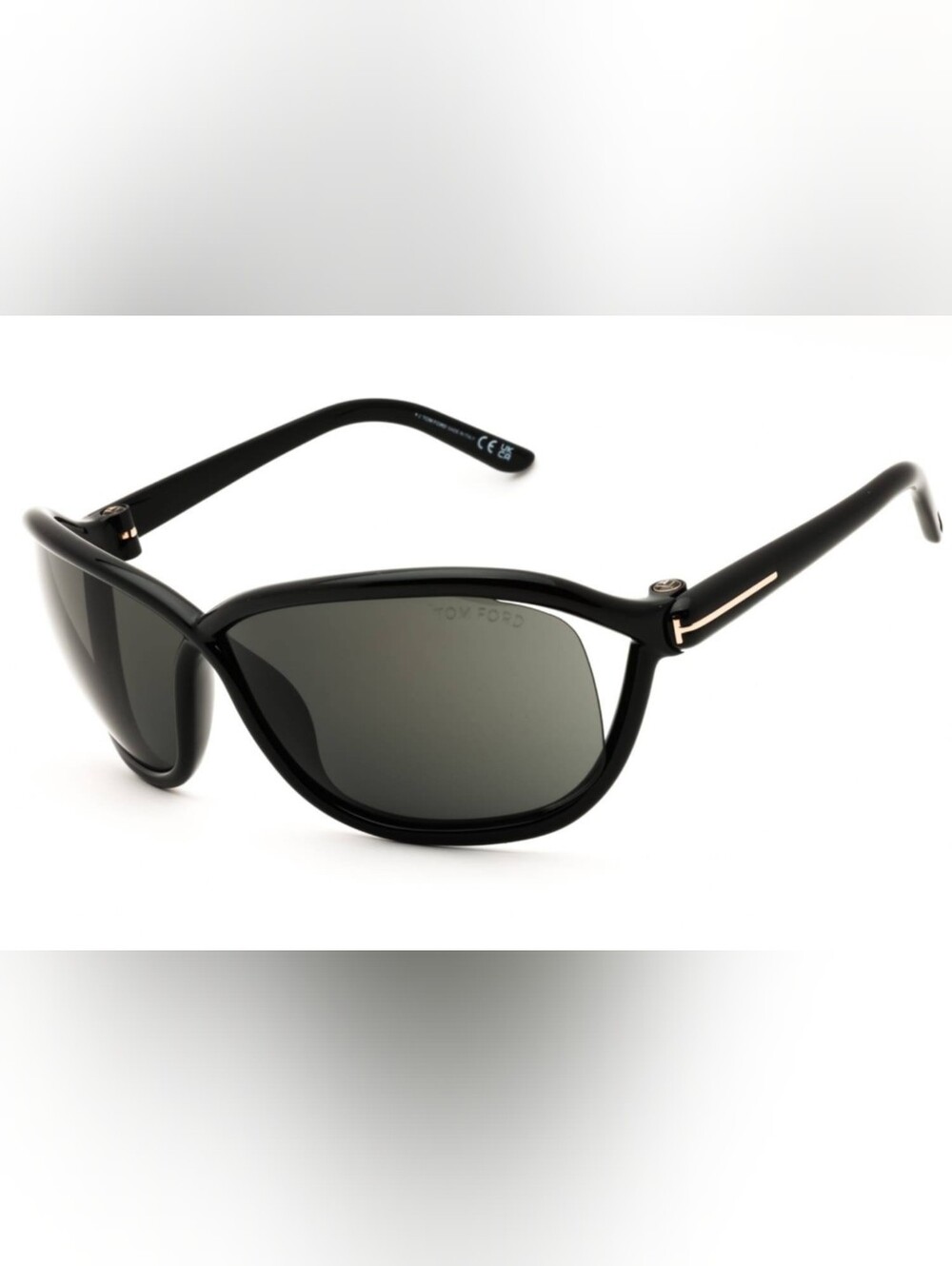 Tom Ford FT1069, Shiny Black/Smoke, Oversized, Size68X07X115,Woman's Sunglasses